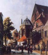 Adrianus Eversen A Dutch Market Scene 3 China oil painting reproduction